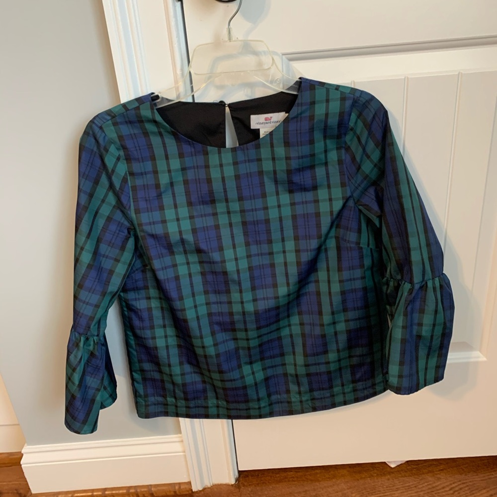Vineyard Vines plaid top - size 2